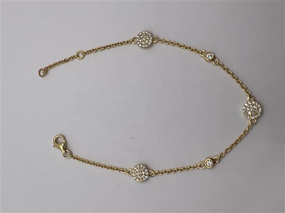 Bracciale Domar Donna Bracciale oro 9k in Oro Zircone BROR-288-280 - BROR-288-280